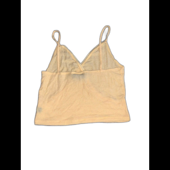 Urban Outfitters Pale Yellow Crop Top Tank Medium - Picture 3 of 4